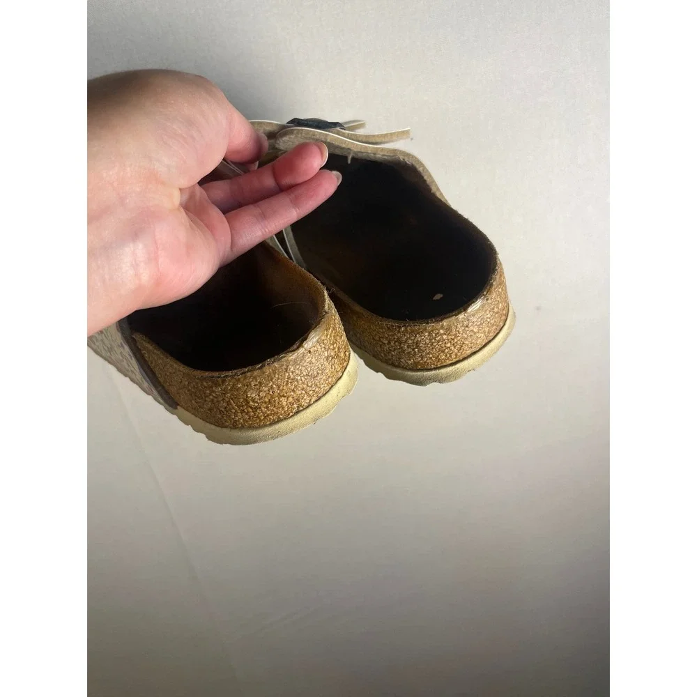 Birkenstock Florida Floral Three Strap Slide Sandals Cream Multicolor Size 36